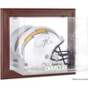 FANATICS AUTHENTIC SAN DIEGO CHARGERS BROWN FRAMED WALL-MOUNTABLE LOGO HELMET CASE