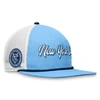 FANATICS FANATICS BRANDED LIGHT BLUE/WHITE NEW YORK CITY FC TRUE CLASSIC GOLF SNAPBACK HAT