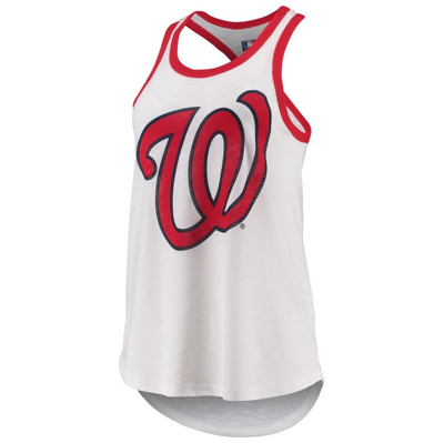 G-iii 4her By Carl Banks White Washington Nationals Tater Racerback Tank Top