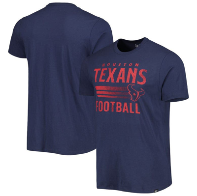 47 ' Navy Houston Texans Wordmark Rider Franklin T-shirt
