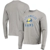 47 '47 HEATHERED GRAY LOS ANGELES RAMS ARCH SUPER RIVAL LONG SLEEVE T-SHIRT