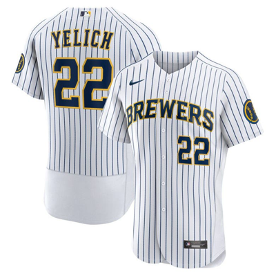Nike Christian Yelich White Milwaukee Brewers Team Alternate Authentic Player Jersey