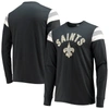 47 '47 BLACK NEW ORLEANS SAINTS FRANKLIN ROOTED LONG SLEEVE T-SHIRT