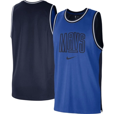 Nike Dallas Mavericks Courtside  Men's Dri-fit Nba Tank Top In Blue,navy