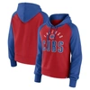 Fanatics Women's  Royal, Red Chicago Cubs Pop Fly Pullover Hoodie In Royal