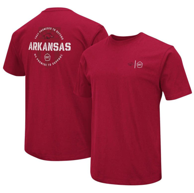 Colosseum Cardinal Arkansas Razorbacks Oht Military Appreciation T-shirt