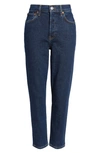 Re/done Originals High Waist Stovepipe Jeans In Dark Rinse