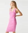 Michael Stars Esme Ribbed Dress In Azalea