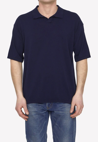 Roberto Collina Basic Short-sleeved Polo T-shirt In Blue