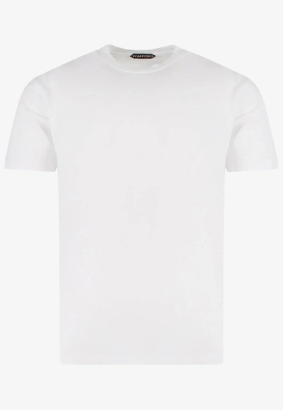 Tom Ford Crewneck Solid T-shirt In White