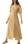 FAHERTY HAVANA FLORAL LINEN BLEND MAXI DRESS