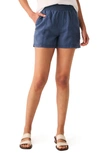 Faherty Arlie Linen-blend Short In Navy