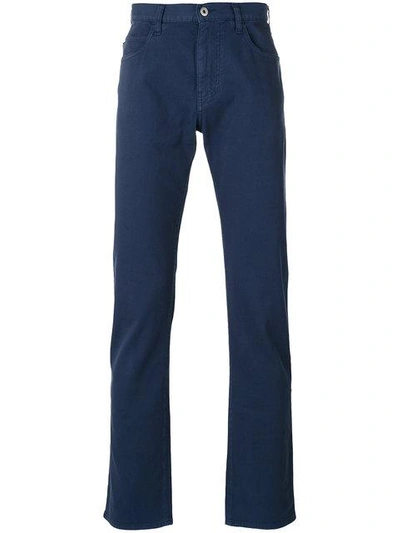 Armani Jeans Slim-fit Chinos - Blue