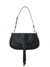 Chloé Marcie Shoulder Bag In Black Leather In Black