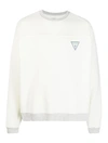 Guess Usa Logo-print Jersey Sweatshirt In White