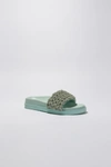 Jonathan Simkhai Haven Crystal Pool Slide In Seafoam