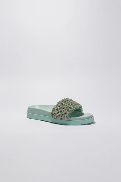 Jonathan Simkhai Haven Crystal Pool Slide In Seafoam