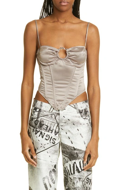 Miaou Deia Corset In Silver