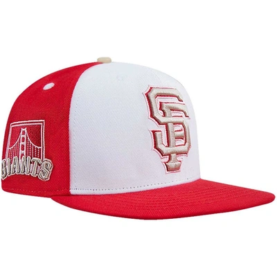 Pro Standard White/red San Francisco Giants Strawberry Ice Cream Drip Snapback Hat