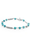 Lagos Caviar Icon Beaded Turquoise Toggle Bracelet In Turquoise
