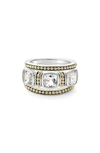 Lagos Set Of 3 Caviar Color White Topaz Stacking Rings In Topaz