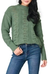 Gibsonlook Scallop Stitch Sweater In Sage