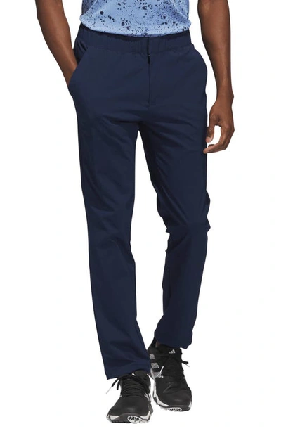 Adidas Golf Ripstop Flat Front Golf Trousers In Collegiate Navy