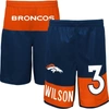 Outerstuff Big Boys Russell Wilson Navy Denver Broncos Player Name And Number Shorts In Navy