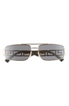 Versace 60mm Irregular Rectangular Sunglasses In Gold