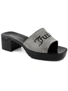 Juicy Couture Women's Harmona Slip-on Glitz Dress Sandals In Black