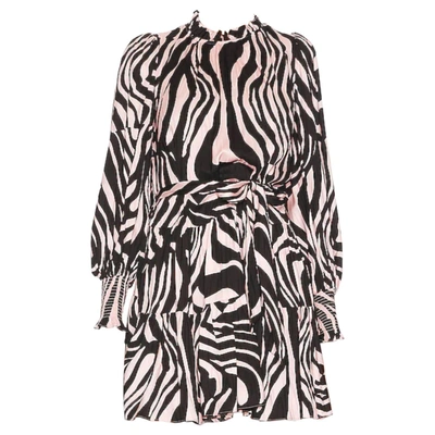 Diane Von Furstenberg Wave-print Mini Dress In Multi