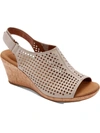 ROCKPORT BRIAH WOMENS SUEDE PERFORATED WEDGE SANDALS