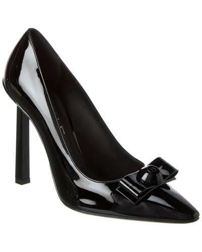 Ferragamo Katrin Patent Bow Pumps In Black