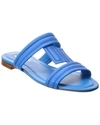 TOD'S TOD’s Double T Strap Leather Sandal