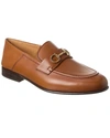 Ferragamo Ottone Leather Loafer In Brown