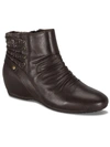 Baretraps Peanut Womens Faux Leather Comfort Wedge Boots In Brown