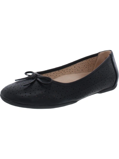 Soul Naturalizer Magic Womens Faux Leather Slip On Ballet Flats In Black Smooth Faux Leather