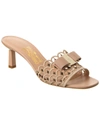 Ferragamo Glo Bow Cotton Mule Sandals In Beige