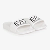 EA7 EA7 EMPORIO ARMANI WHITE LOGO SLIDERS