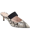 Bandolino Myna 3 Womens Faux Leather Slip On Kitten Heels In Multi