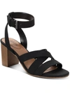 Style & Co Sabinaa Womens Faux Leather Strappy Block Heels In Multi