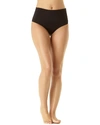 Anne Cole Plus High Waisted Shirred Bottom In Black