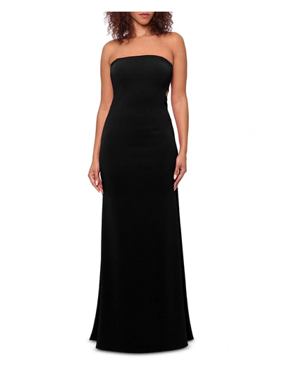 Aqua Womens Cut-out Strapless Evening Dress In Black