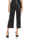 Hugo Boss Taomie Womens Faux Leather High Waist Wide Leg Pants In Black