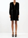 Ulla Johnson Ariane Ruffled Velvet Midi Dress In Black
