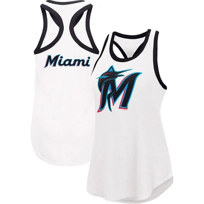 G-iii 4her By Carl Banks White Miami Marlins Tater Tank Top