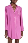 Eberjey Gisele Jersey Knit Sleep Shirt In Italian Rose Ivory