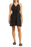 Elan Summer Breeze Gauze Dress In Black