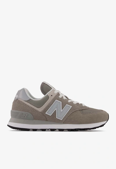 NEW BALANCE 574 LOW-TOP SNEAKERS IN GRAY WITH WHITE,WL574EVG