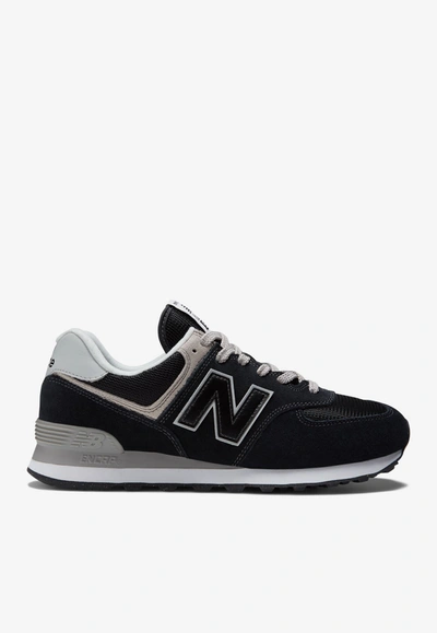 New Balance Panel-detail Logo Patch Sneakers In Black